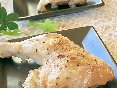 フライパンで★シンプル★骨付きもも肉の塩焼き